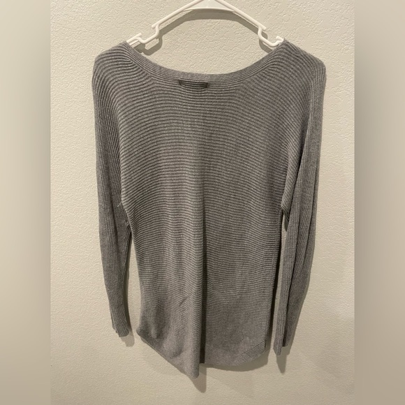 Women's Trouve Grey Long Sleeve Knit Crewneck Sweater Size XS - Picture 5 of 6